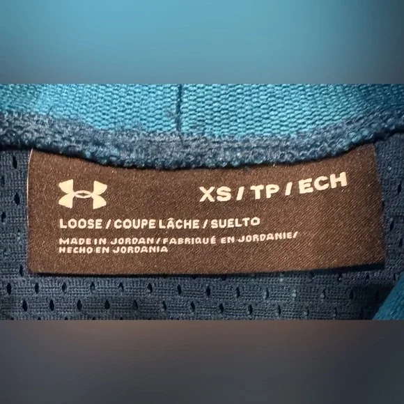 Under Armour Blue Funnel Neck Sleeveless Sweatshirt Loose Fit Women’s Size XS - Picture 6 of 9